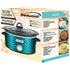 Brentwood SC-140BL 4.5 Quart Slow Cooker with Scallop Pattern in Blue