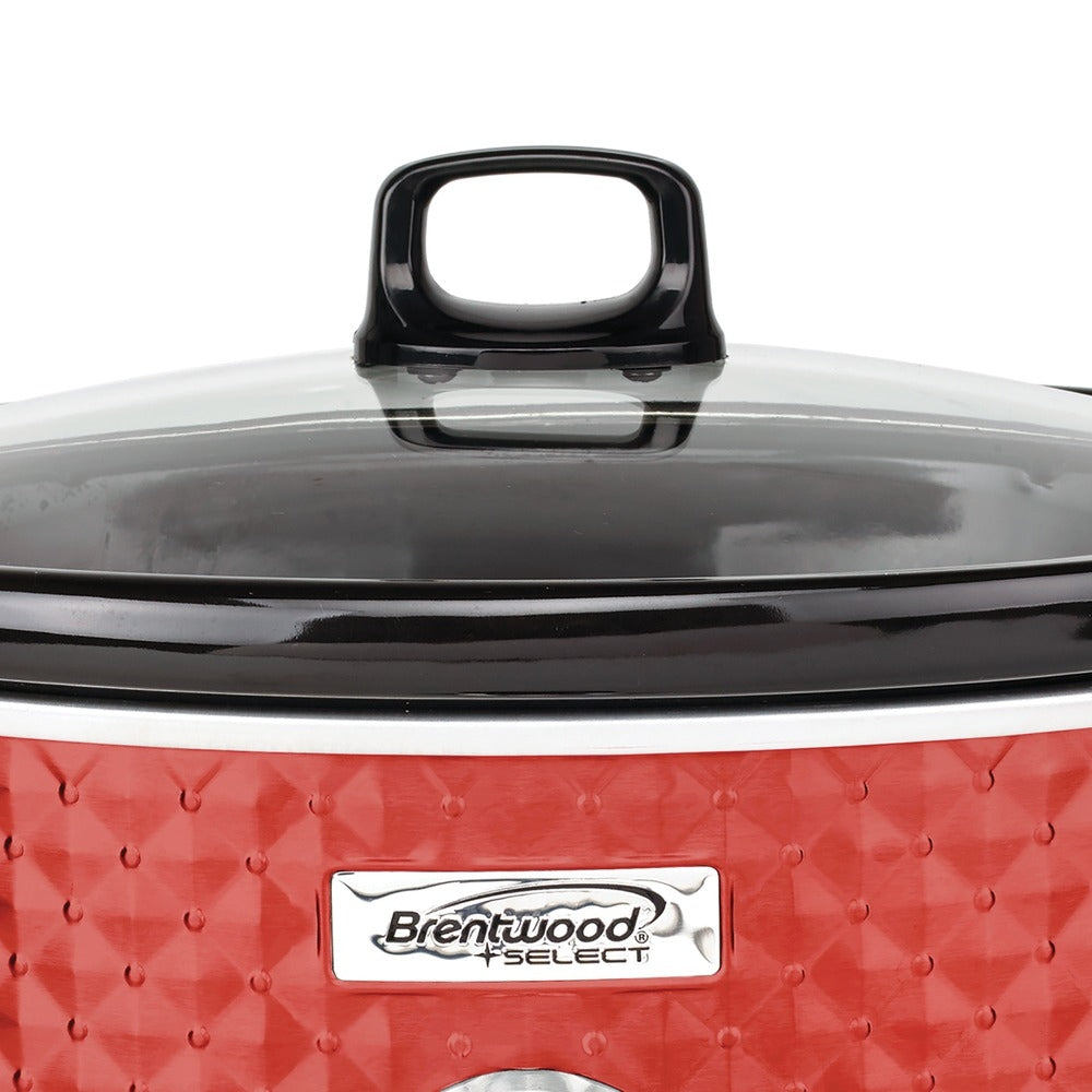 Brentwood SC-157R 7 Quart Slow Cooker Red Color