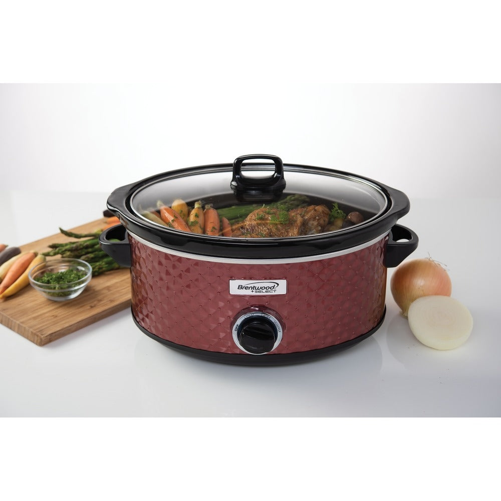 Brentwood SC-157R 7 Quart Slow Cooker Red Color
