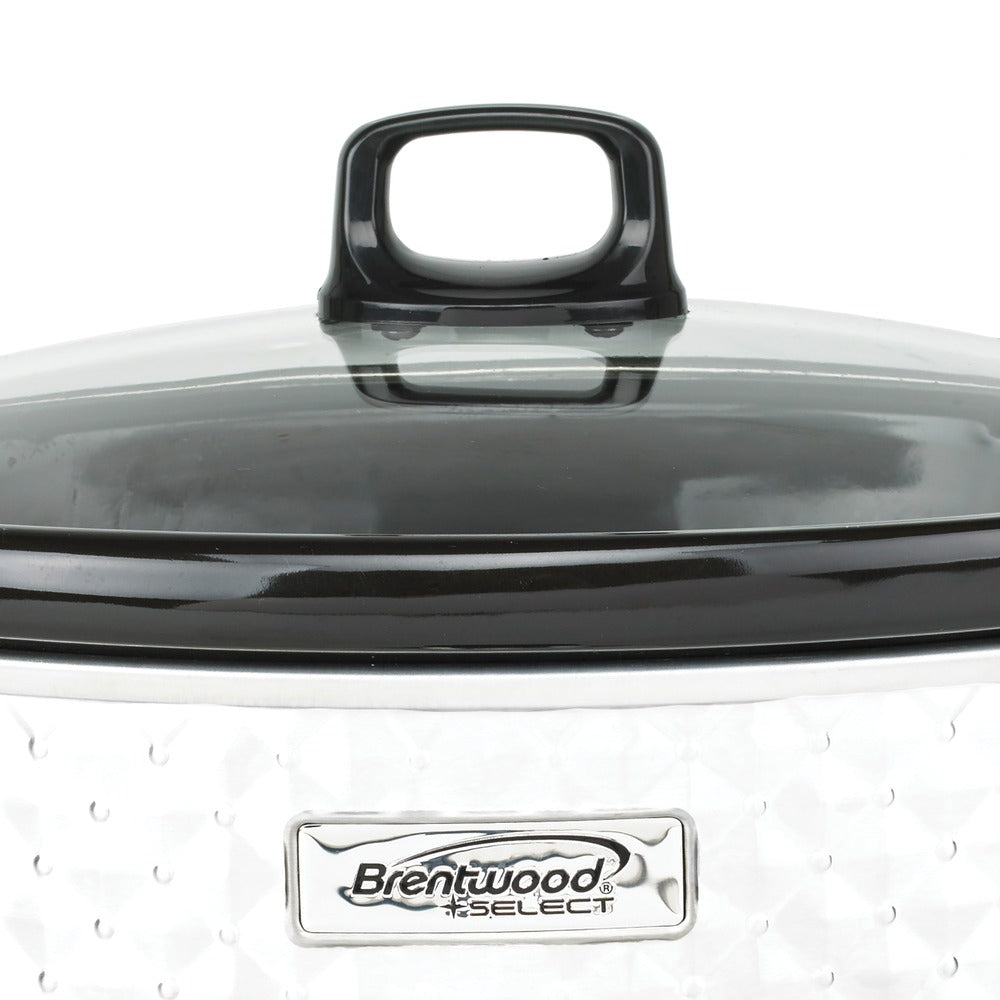 Brentwood SC-157W Slow Cooker 7 Quart White, Ceramic Pot