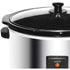 Brentwood SC-170S Slow Cooker 7.5L Stainless Steel Black LED Power Indicator