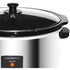 Brentwood SC-170S Slow Cooker 7.5L Stainless Steel Black LED Power Indicator