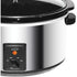 Brentwood SC-170S Slow Cooker 7.5L Stainless Steel Black LED Power Indicator