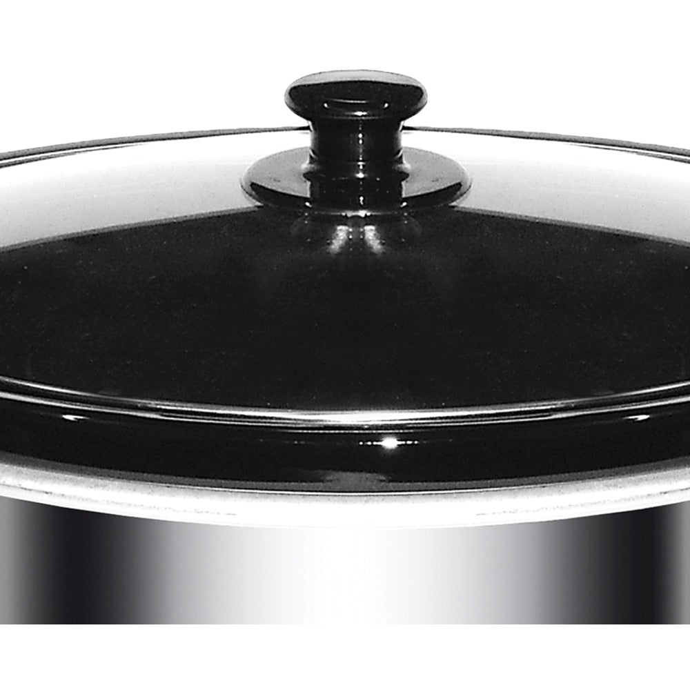 Brentwood SC-170S Slow Cooker 7.5L Stainless Steel Black LED Power Indicator
