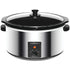 Brentwood SC-170S Slow Cooker 7.5L Stainless Steel Black LED Power Indicator