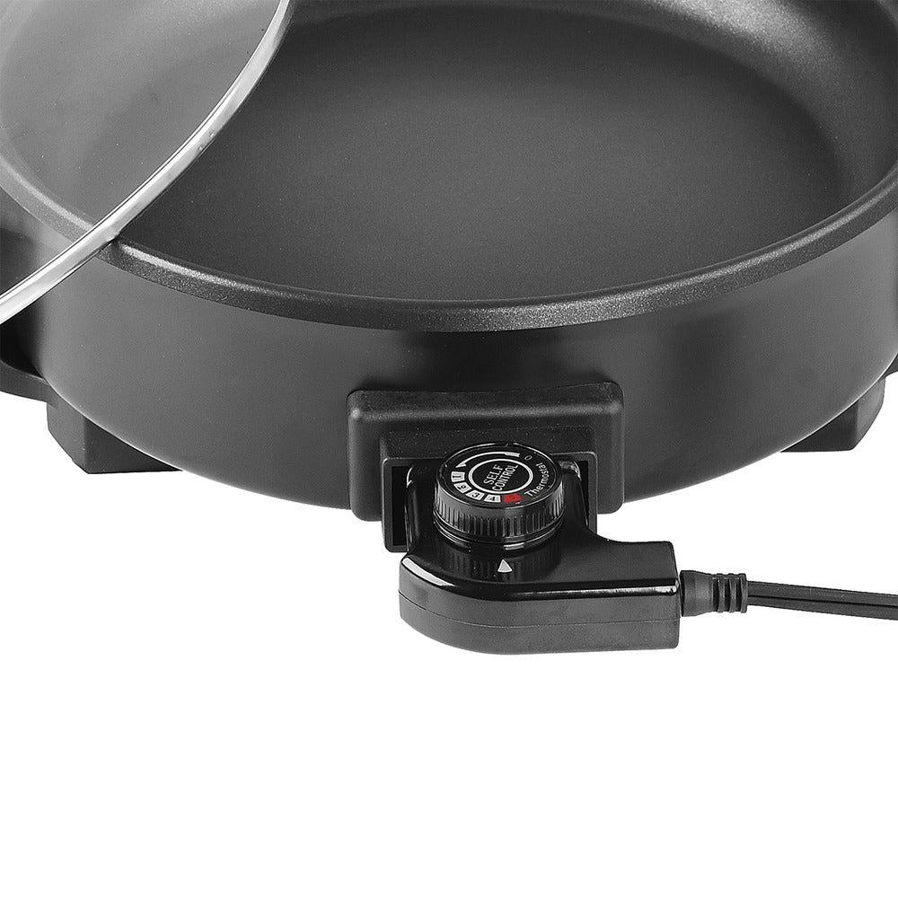 Brentwood SK-67BK 12" Non-Stick Electric Skillet with Vented Glass Lid