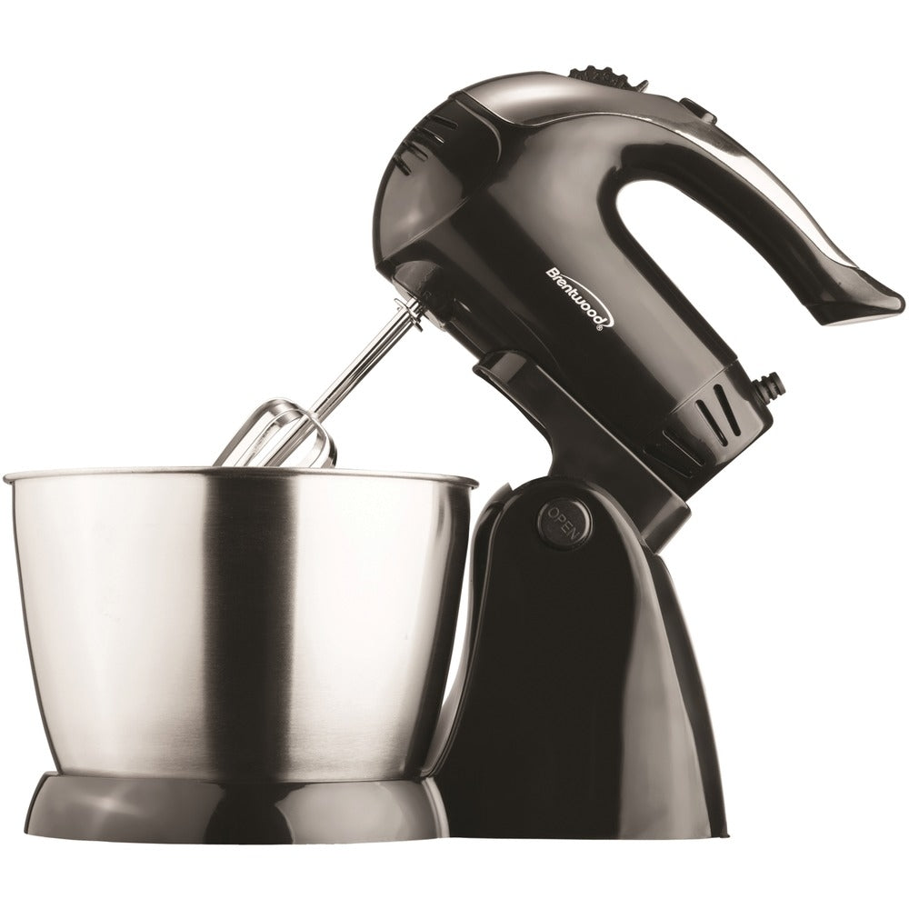 Brentwood SM-1153 Stand Mixer Stainless Steel Bowl Black Image 1
