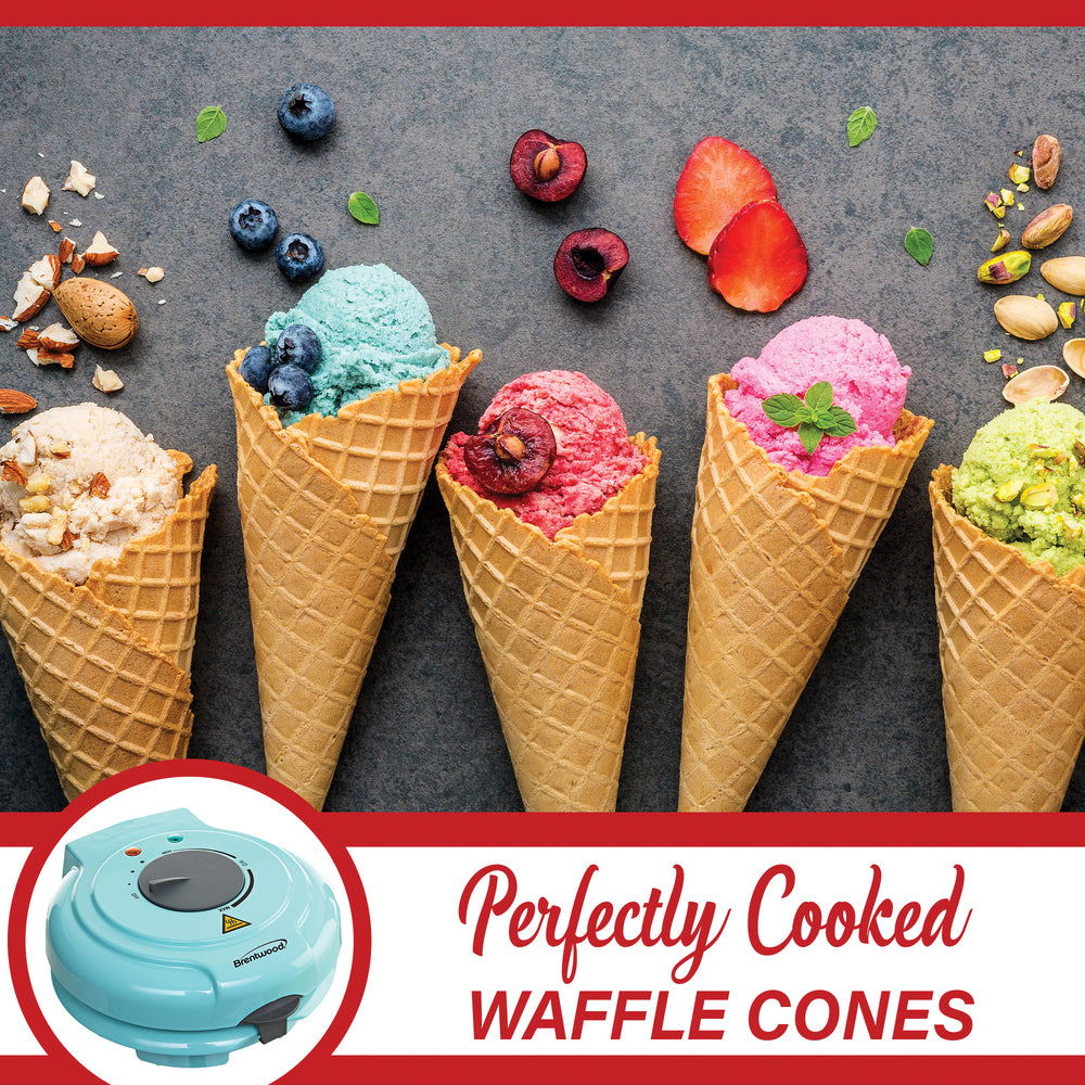 Brentwood Just For Fun Ts-1405Bl 750W Waffle Cone Mkr Blu