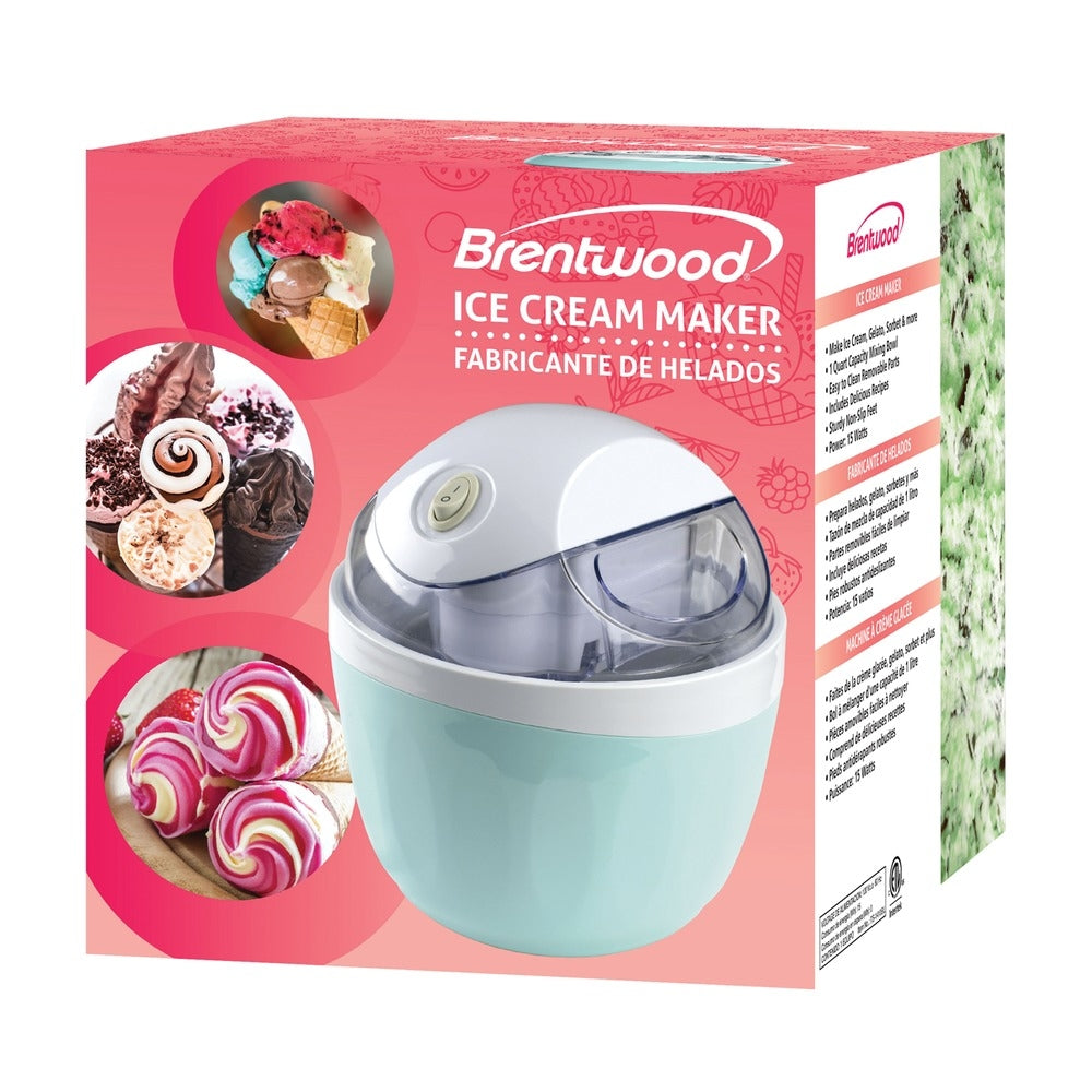 Brentwood Just For Fun Ts-1410Bl 1L Ice Cream Mkr Blu