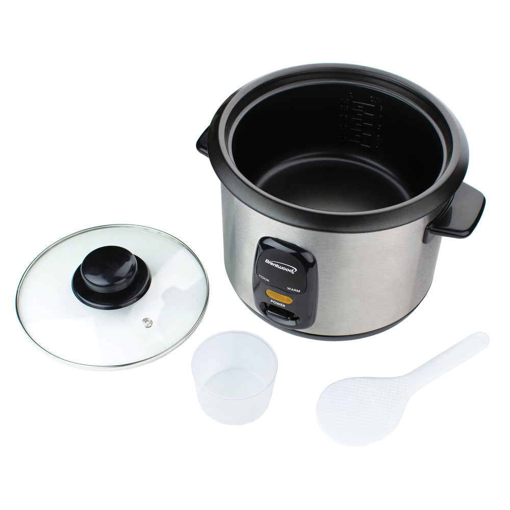 Brentwood TS-15 8-Cup Rice Cooker with Non-Stick Steamer
