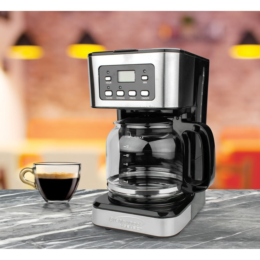 Brentwood TS-222BK 12 Cup Digital Coffee Maker with Strong Brew