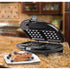 brentwood TS-243 Black/Stainless Steel Waffle Maker - Nonstick Surface, Cool Touch Handle