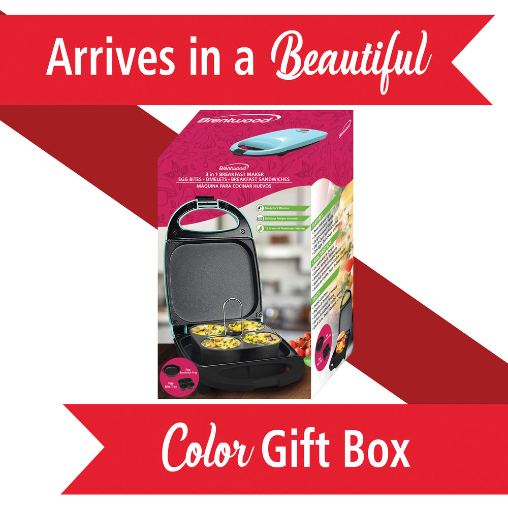 Brentwood Ts-256Bl Mini Egg Bite Maker With Non-Stick Interior