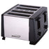Brentwood TS-284 4-Slice Toaster - Black/Silver - 1300W