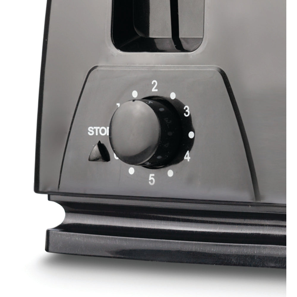 Brentwood TS-284 4-Slice Toaster - Black/Silver - 1300W