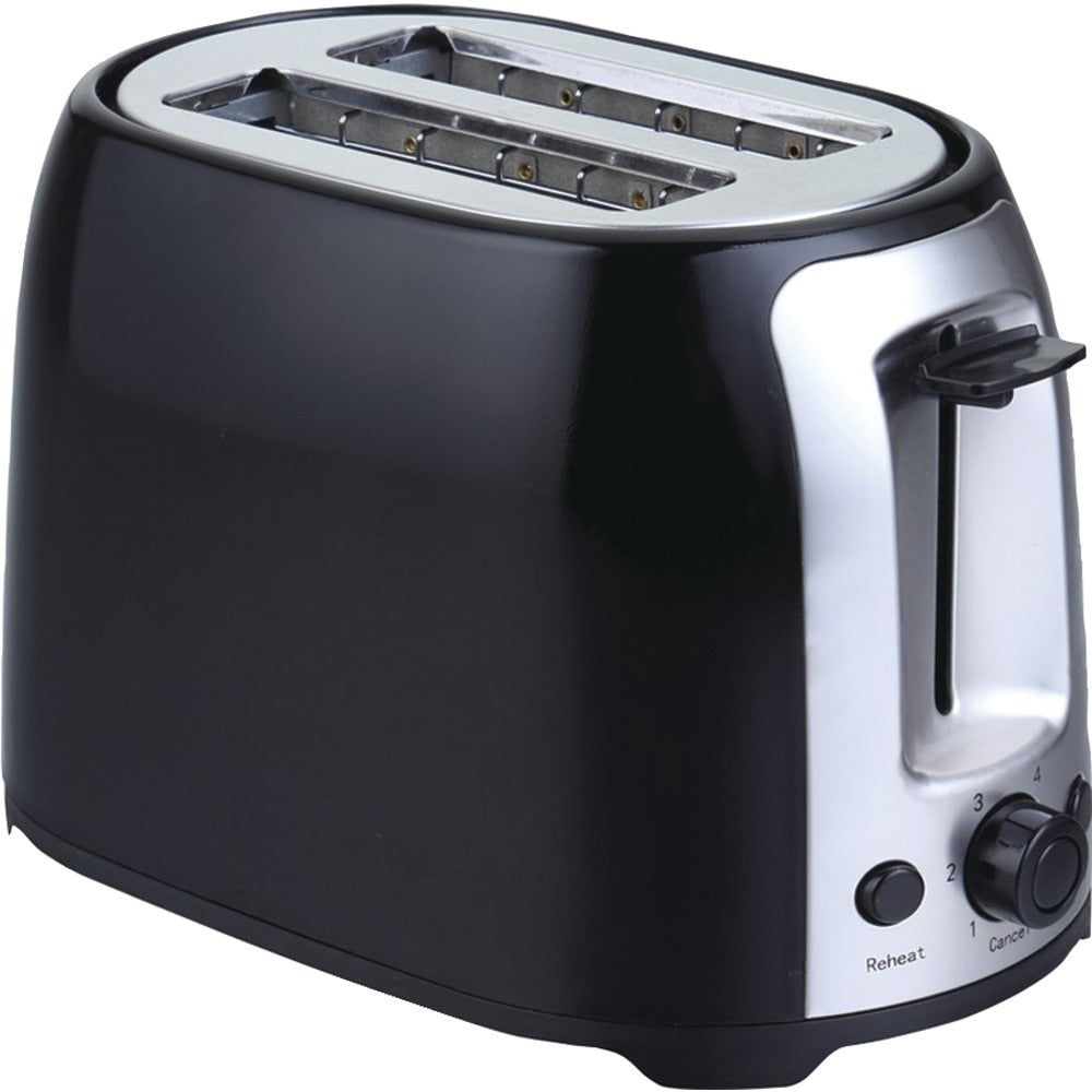Brentwood Ts-292B 2 Slice Toaster with Wide Slots; Black/Stainless Steel Image 1