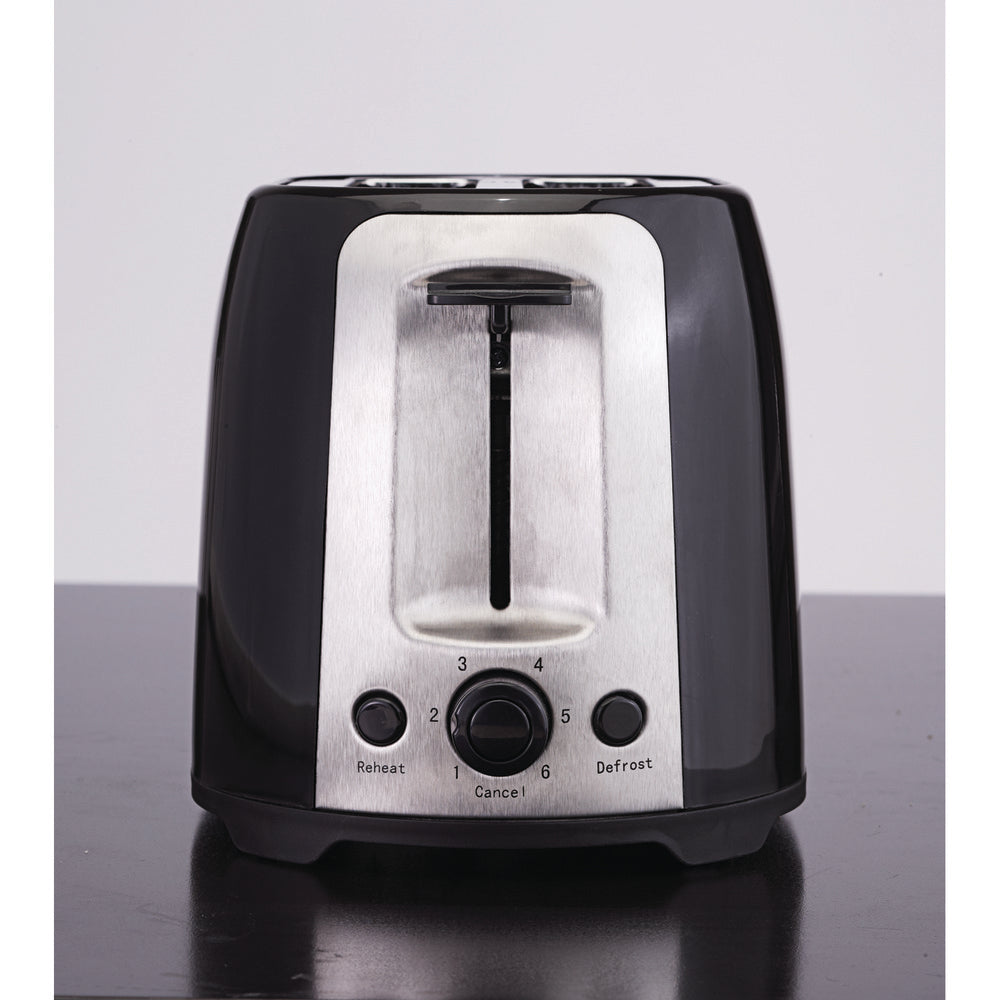 Brentwood Ts-292B 2 Slice Toaster with Wide Slots; Black/Stainless Steel