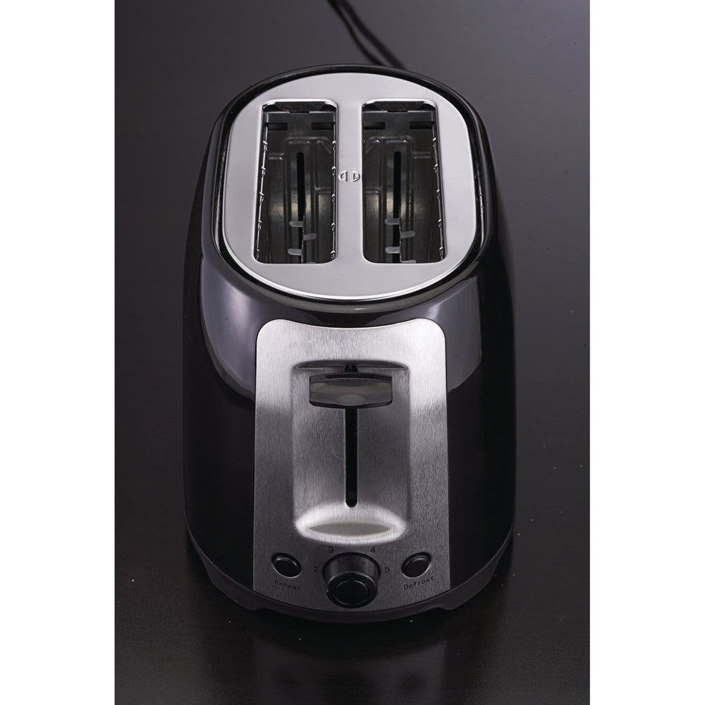 Brentwood Ts-292B 2 Slice Toaster with Wide Slots; Black/Stainless Steel