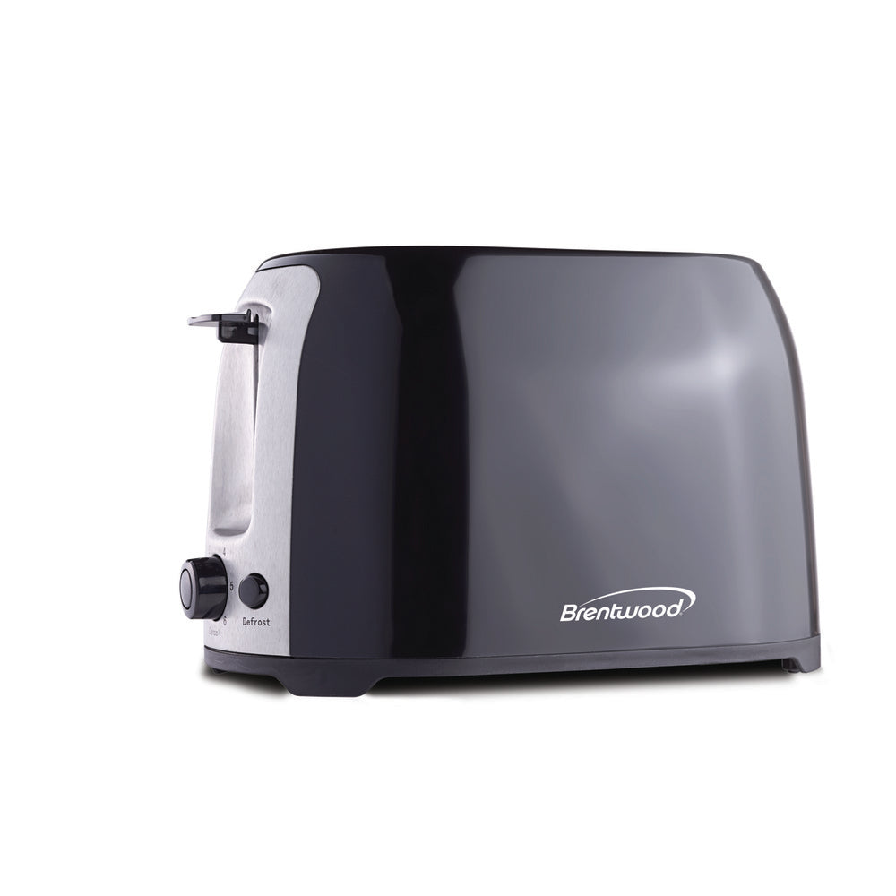 Brentwood Ts-292B 2 Slice Toaster with Wide Slots; Black/Stainless Steel