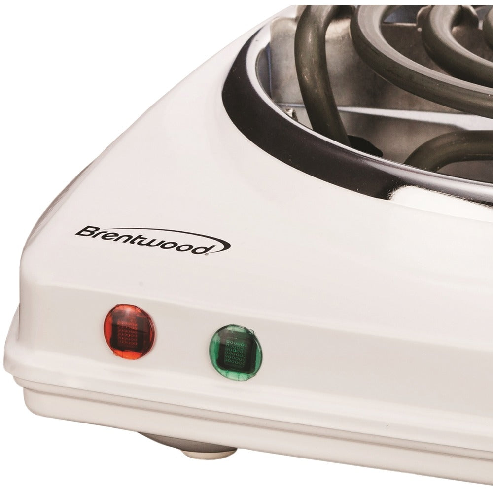 Brentwood TS-322 Electric Single Burner White Cast Iron Heating Element