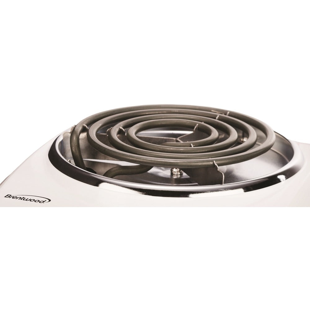 Brentwood TS-322 Electric Single Burner White Cast Iron Heating Element