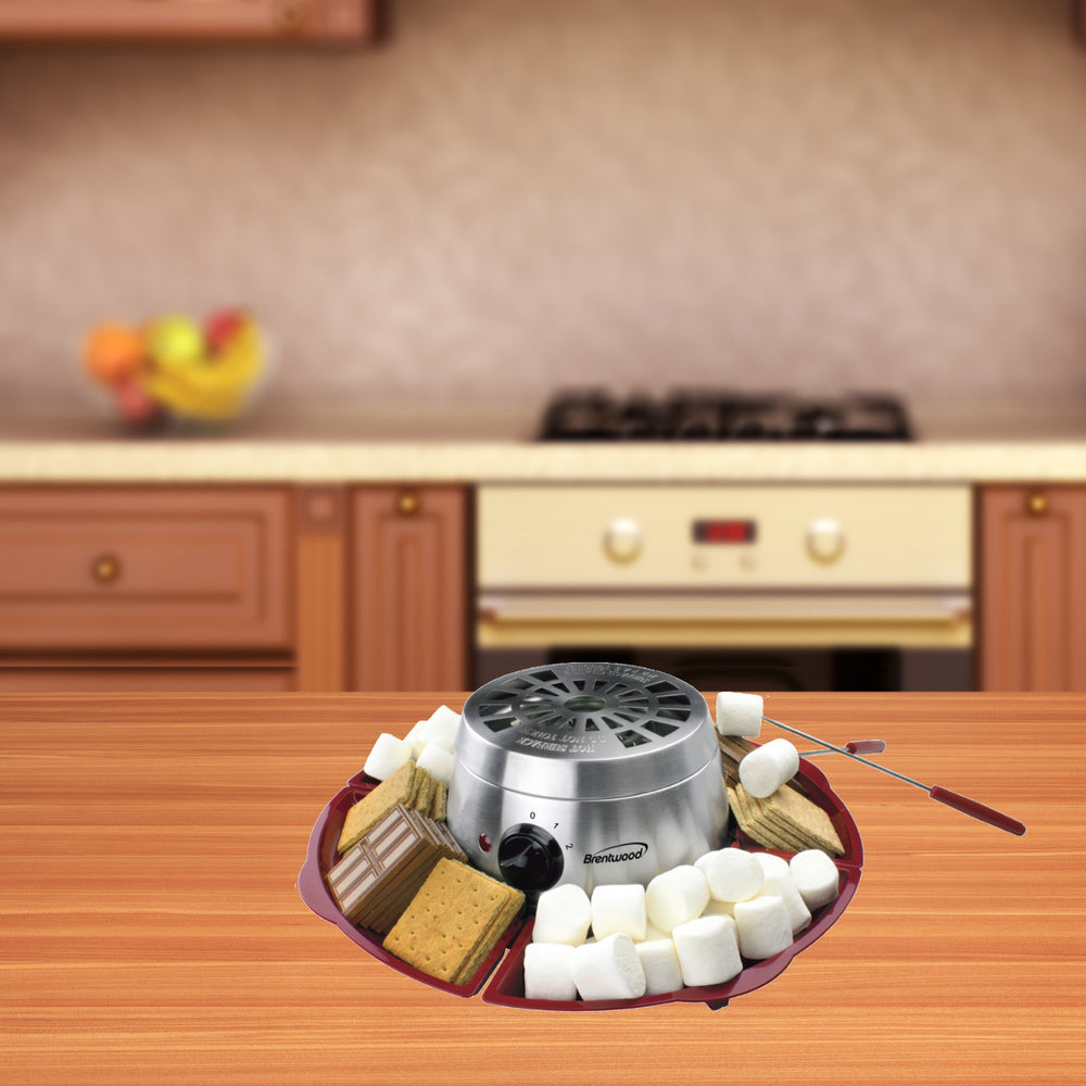 Brentwood TS-603 Electric Stainless Steel Smores Maker Set