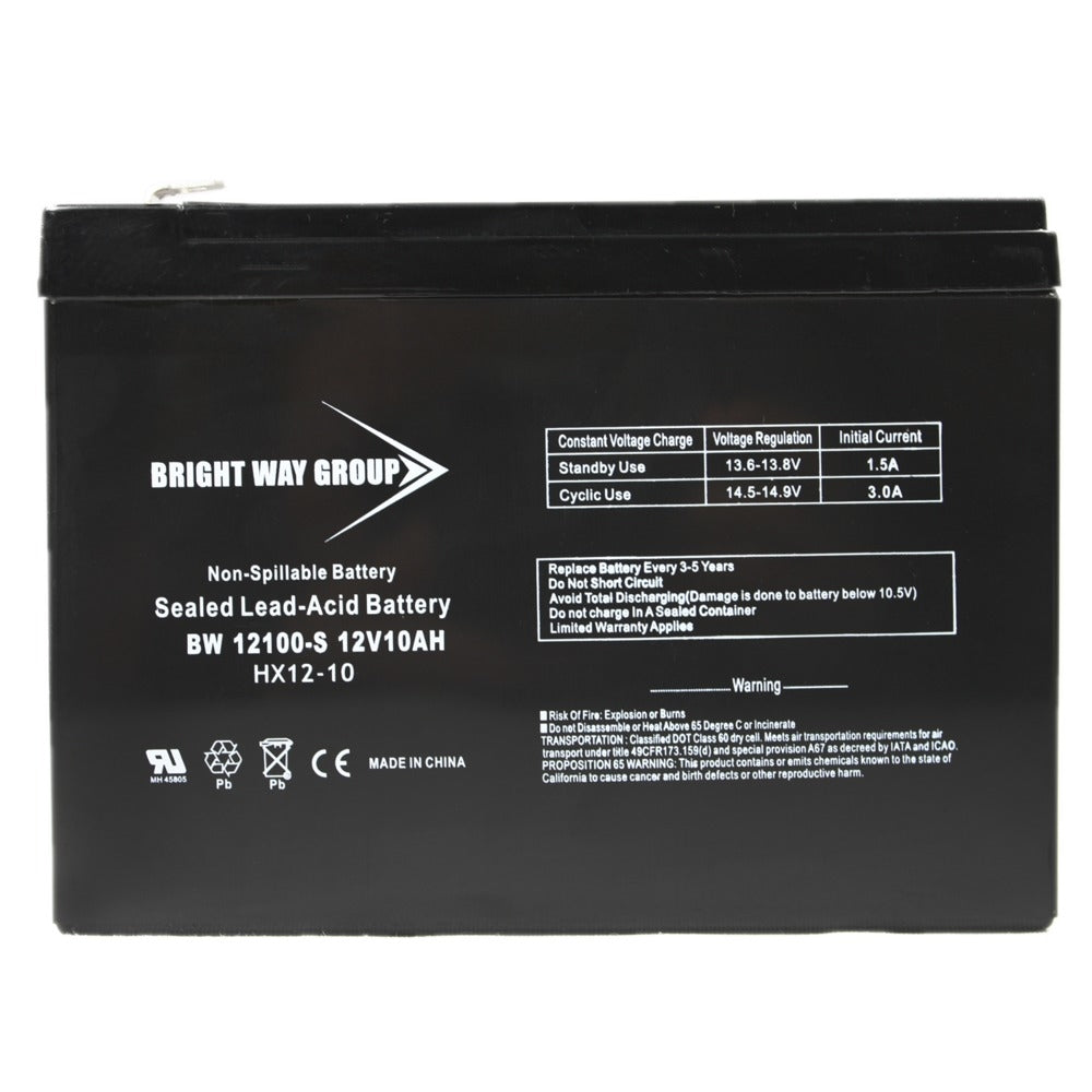 Bright Way Group Bw 12100 F2 0186 12V 10A Sld Ld Acd Bat
