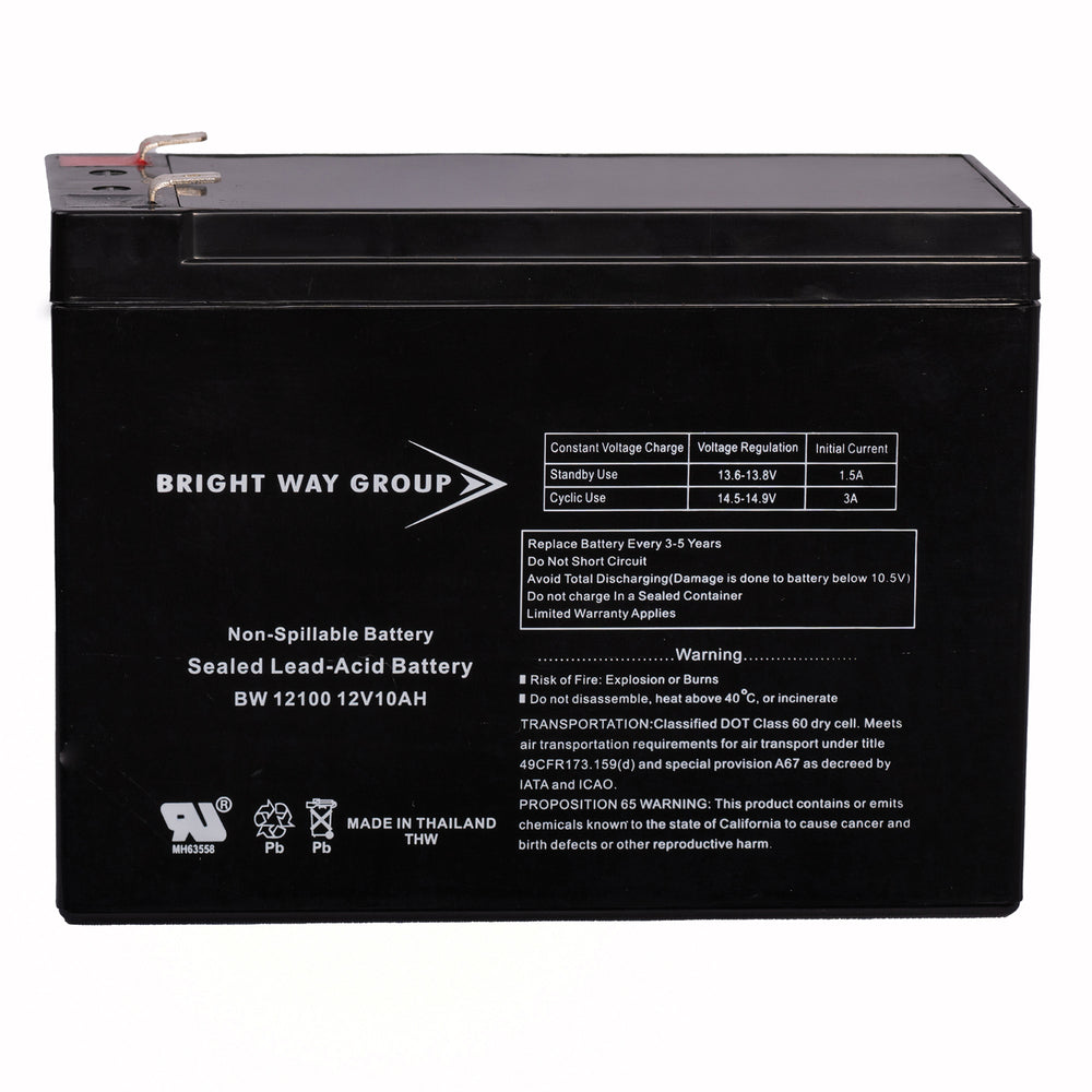 Bright Way Group Bw 12100 F2 0186 12V 10A Sld Ld Acd Bat