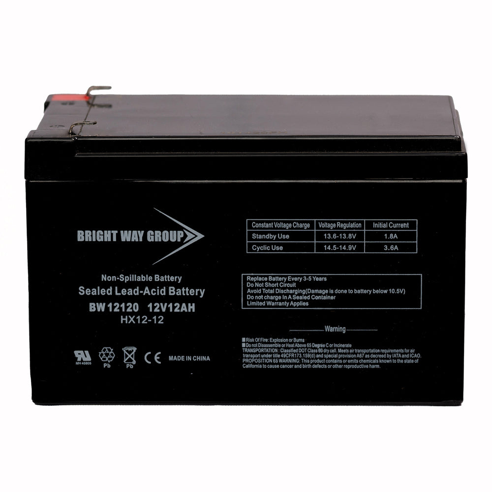 Bright Way Group Bw 12120 F1 0193 12V 12A Sld Ld Acd Bat