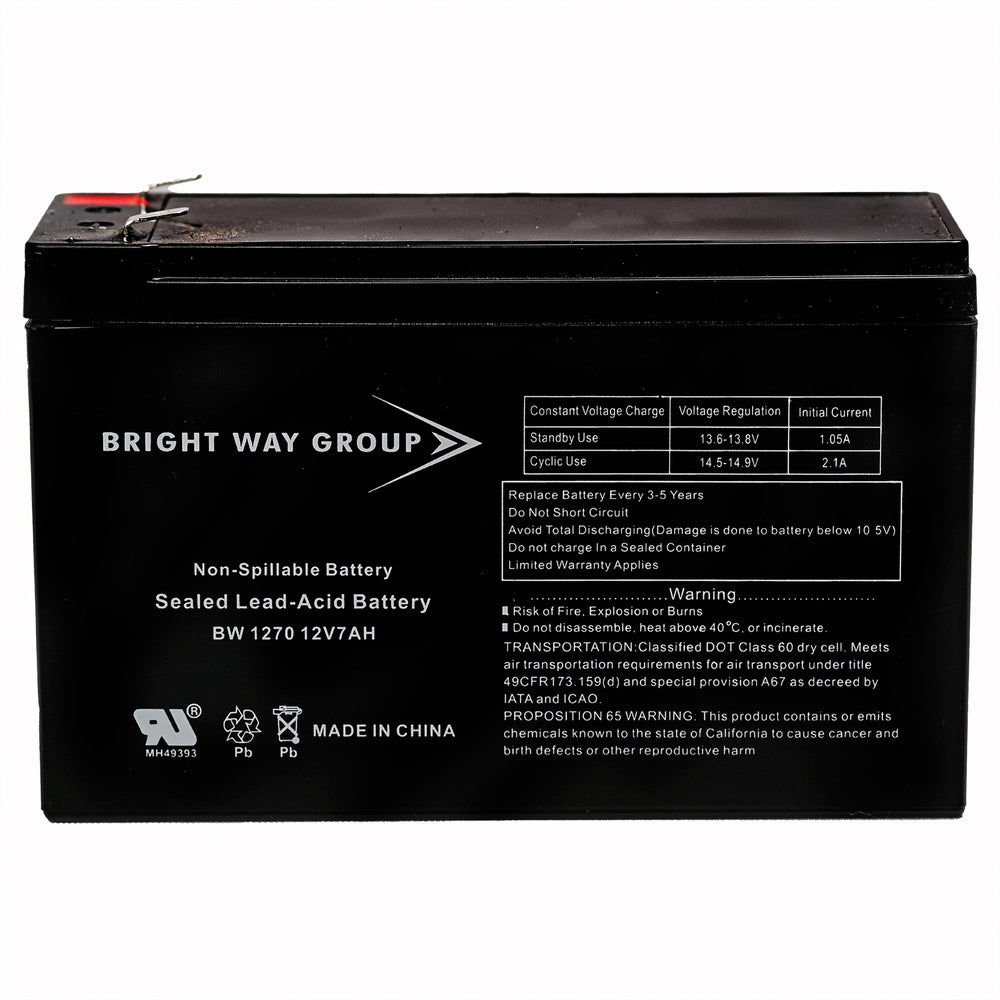 Bright Way Group Bw 1270 F1 0136 12V 7A Sld Ld Acd Bat