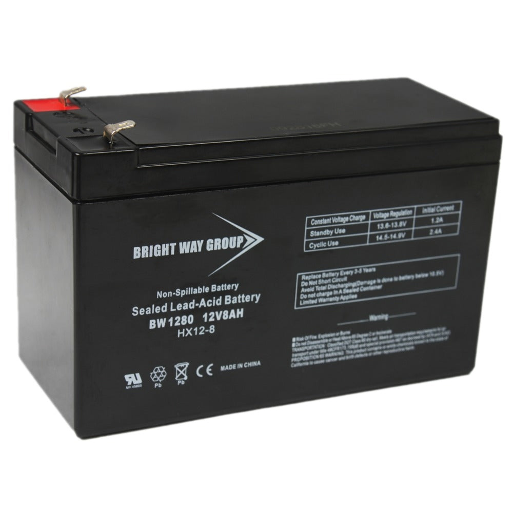 Bright Way Group BW 1280 F2 12V 8A Sealed Lead Acid Battery Image 1