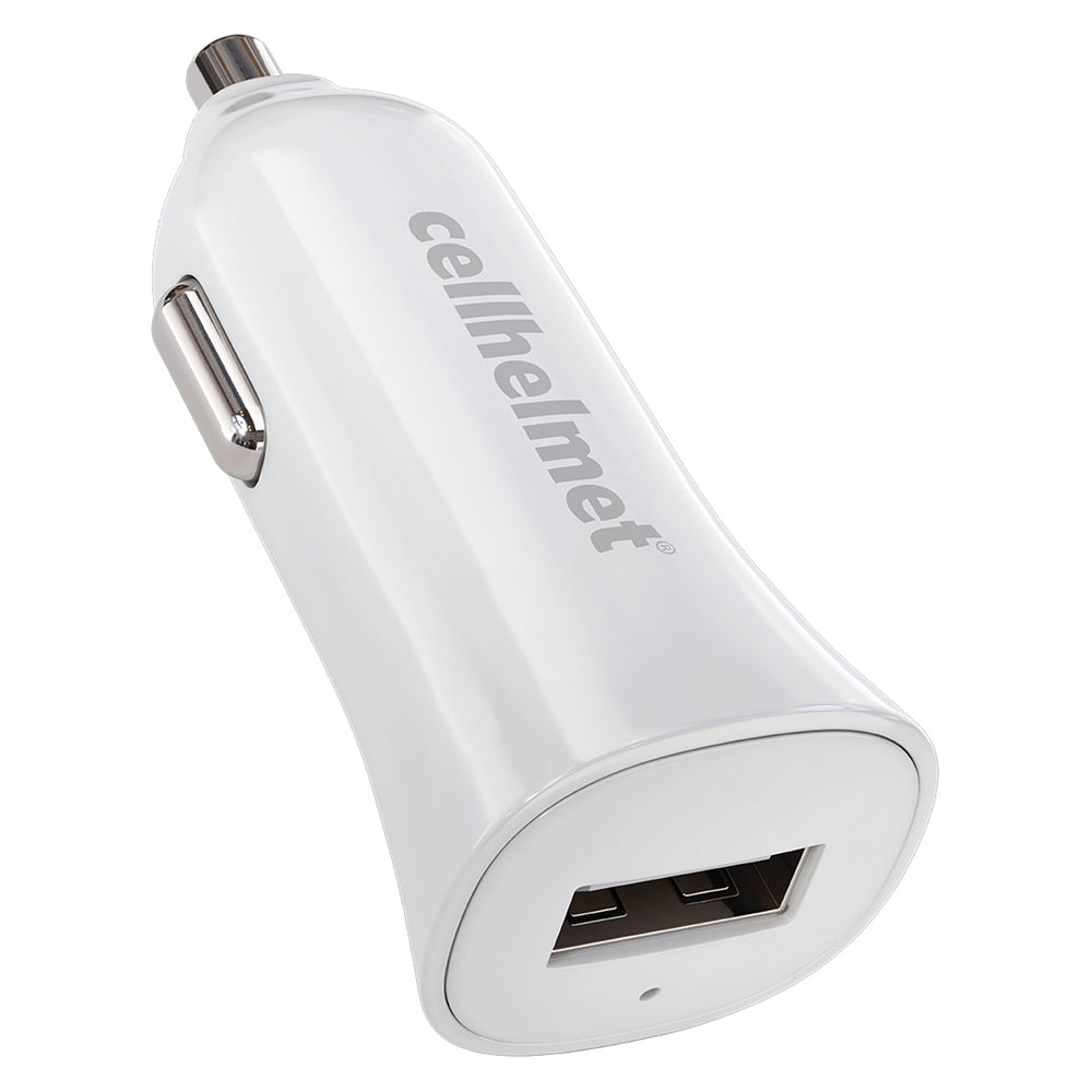 Cellhelmet Car-2.4A-W Single USB Car Charger White Image 1