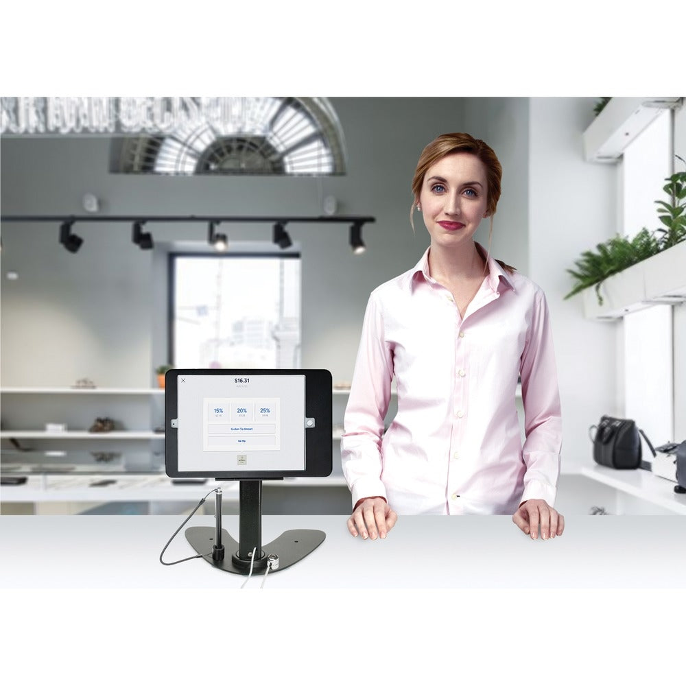 CTA Digital PAD-ASKB10 Dual Security Kiosk Stand for 10.2-Inch iPad - Rotating Case with Lock and Cable