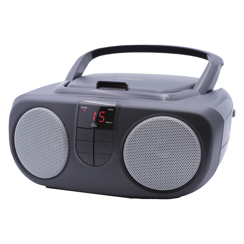 Proscan Prcd243M Portable AM/FM CD Boom Box - Black