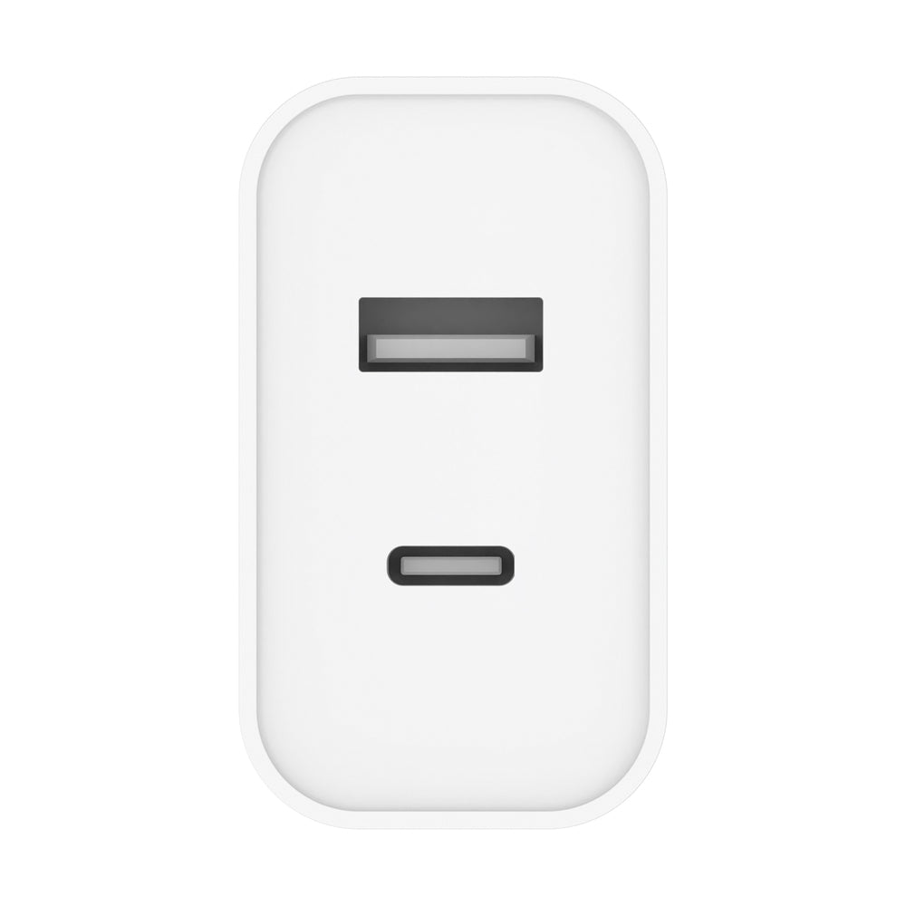 Cygnett CY3887POFLW 38W Dual Port Wall Charger with USB-C Power Delivery