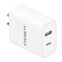Cygnett CY3887POFLW 38W Dual Port Wall Charger with USB-C Power Delivery