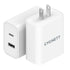 Cygnett CY3887POFLW 38W Dual Port Wall Charger with USB-C Power Delivery