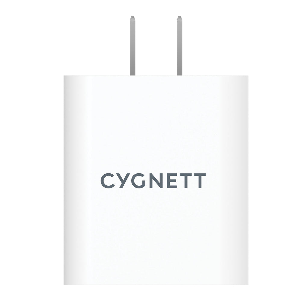 Cygnett CY3887POFLW 38W Dual Port Wall Charger with USB-C Power Delivery