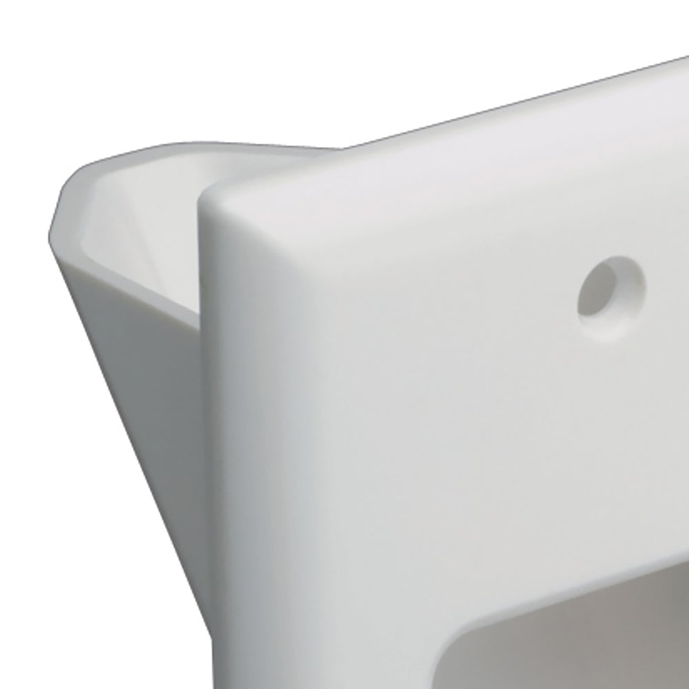 Datacomm Electronics 45-0001-UWH 1 Gang Recessed Cable Plate, Ultra White Image 1