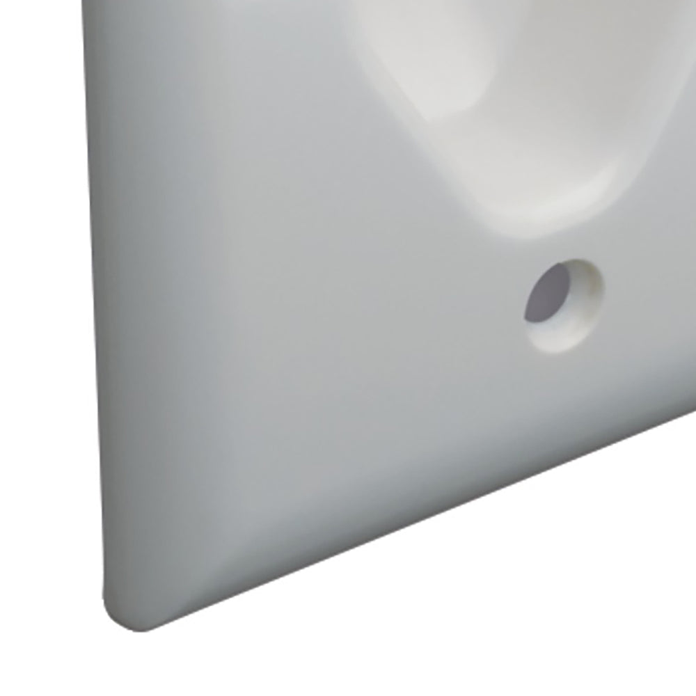 Datacomm Electronics 45-0001-UWH 1 Gang Recessed Cable Plate, Ultra White