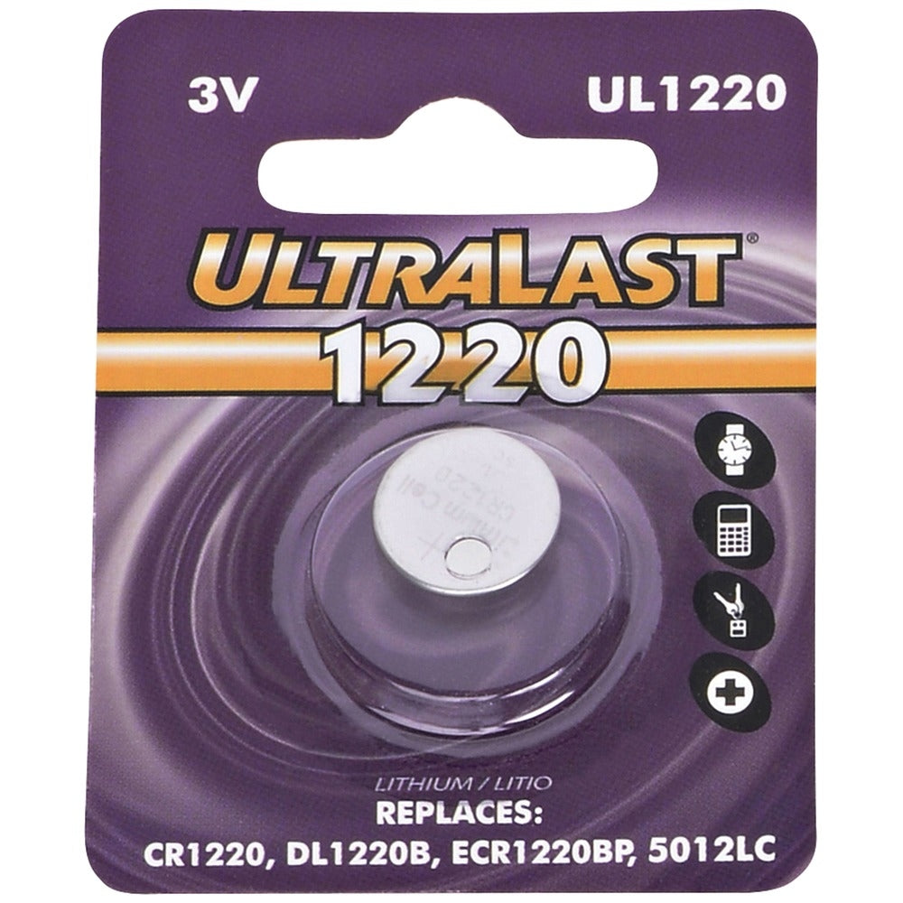 Ultralast UL1220 Lithium Coin Cell Battery 3V 35mAh Image 1