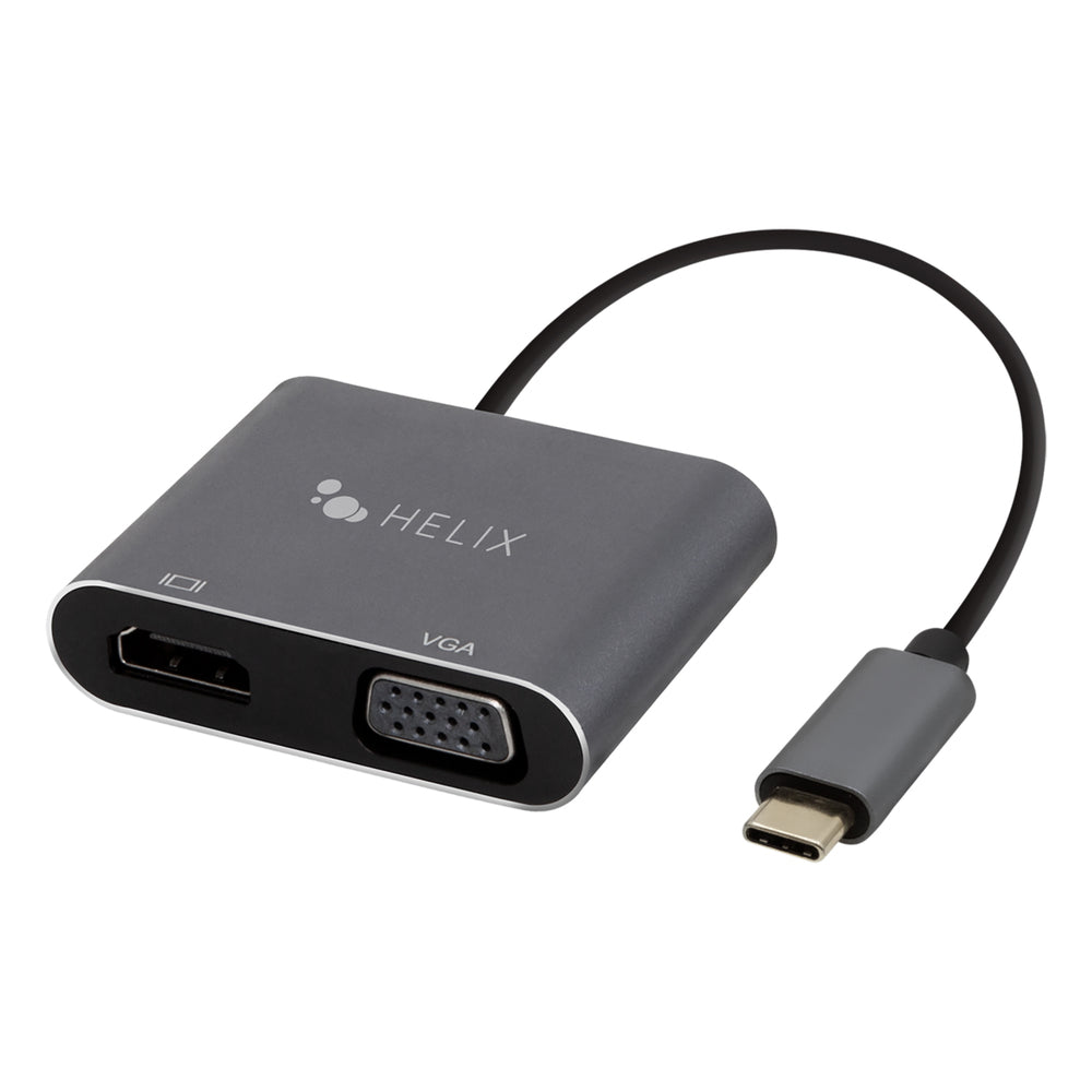Helix ETHADPCHV USB-C HDMI/VGA Adapter Image 1