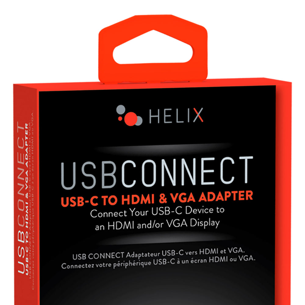 Helix ETHADPCHV USB-C HDMI/VGA Adapter