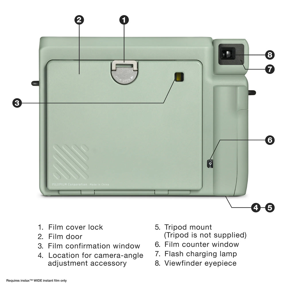 Fujifilm 16824147 Wide 400 Instant Film Camera Green