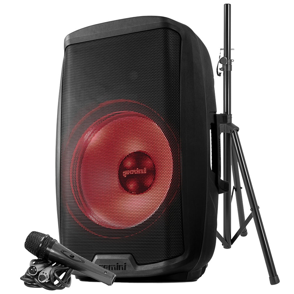 Gemini AS-2115BT-LT-PK 15" Bluetooth LED Speaker Image 1
