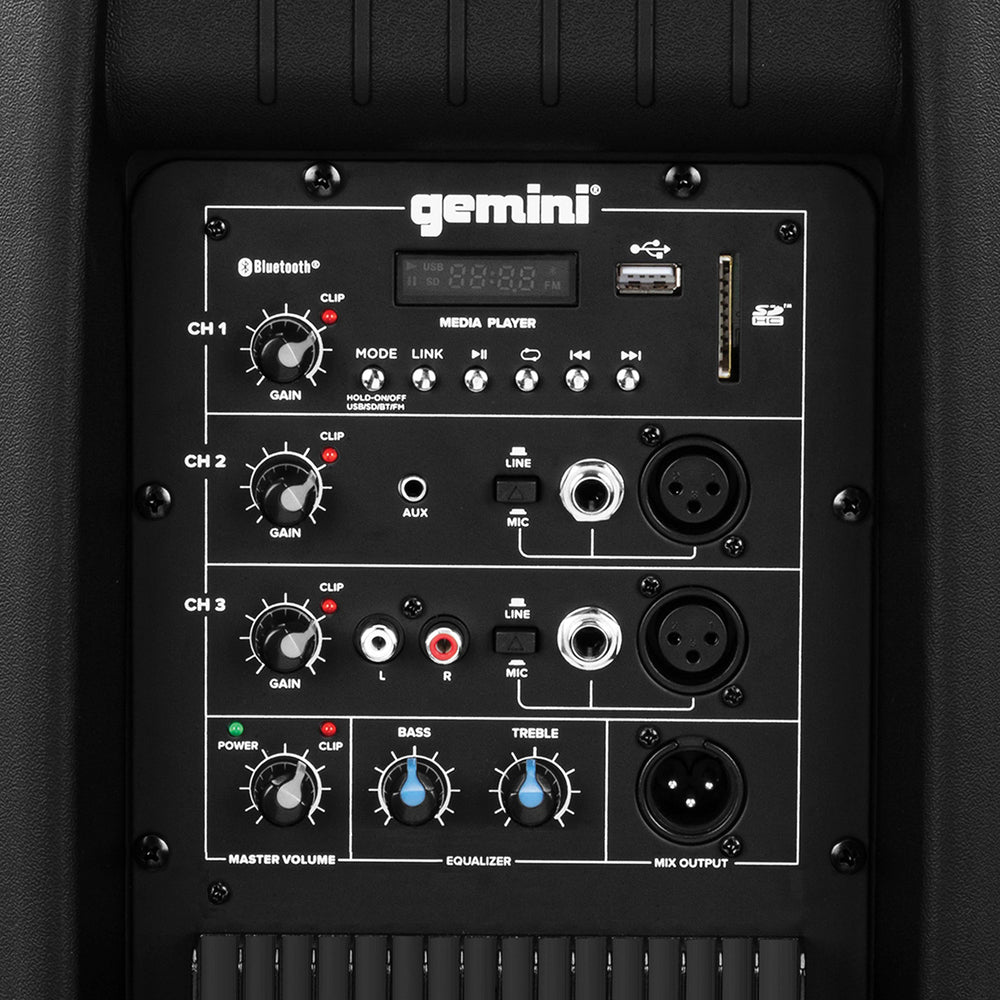 Gemini AS-2115BT-PK 15" Bluetooth Loudspeaker