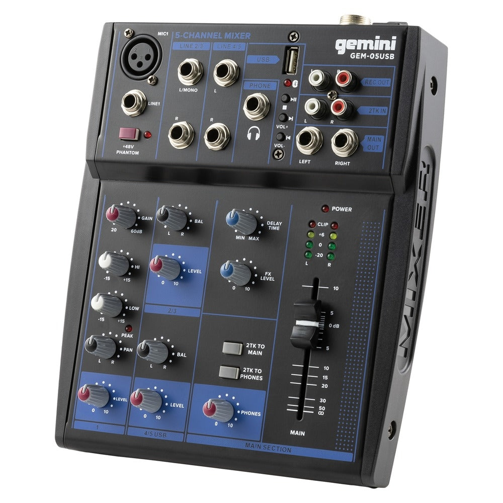 Gemini Gem-05Usb Cmpct 5Ch Bt Adio Mxr Image 1