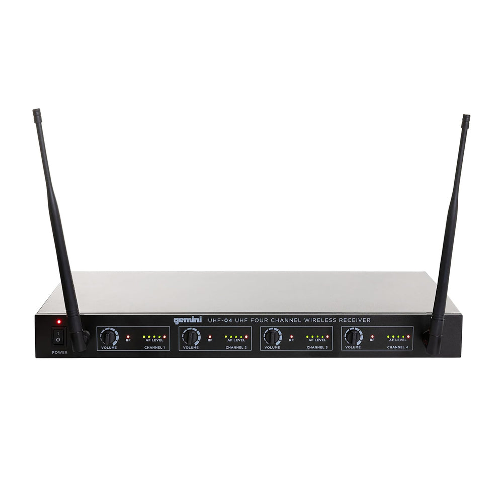 Gemini UHF-04M-S1234 Wireless Microphone System with 4 Handheld Mics
