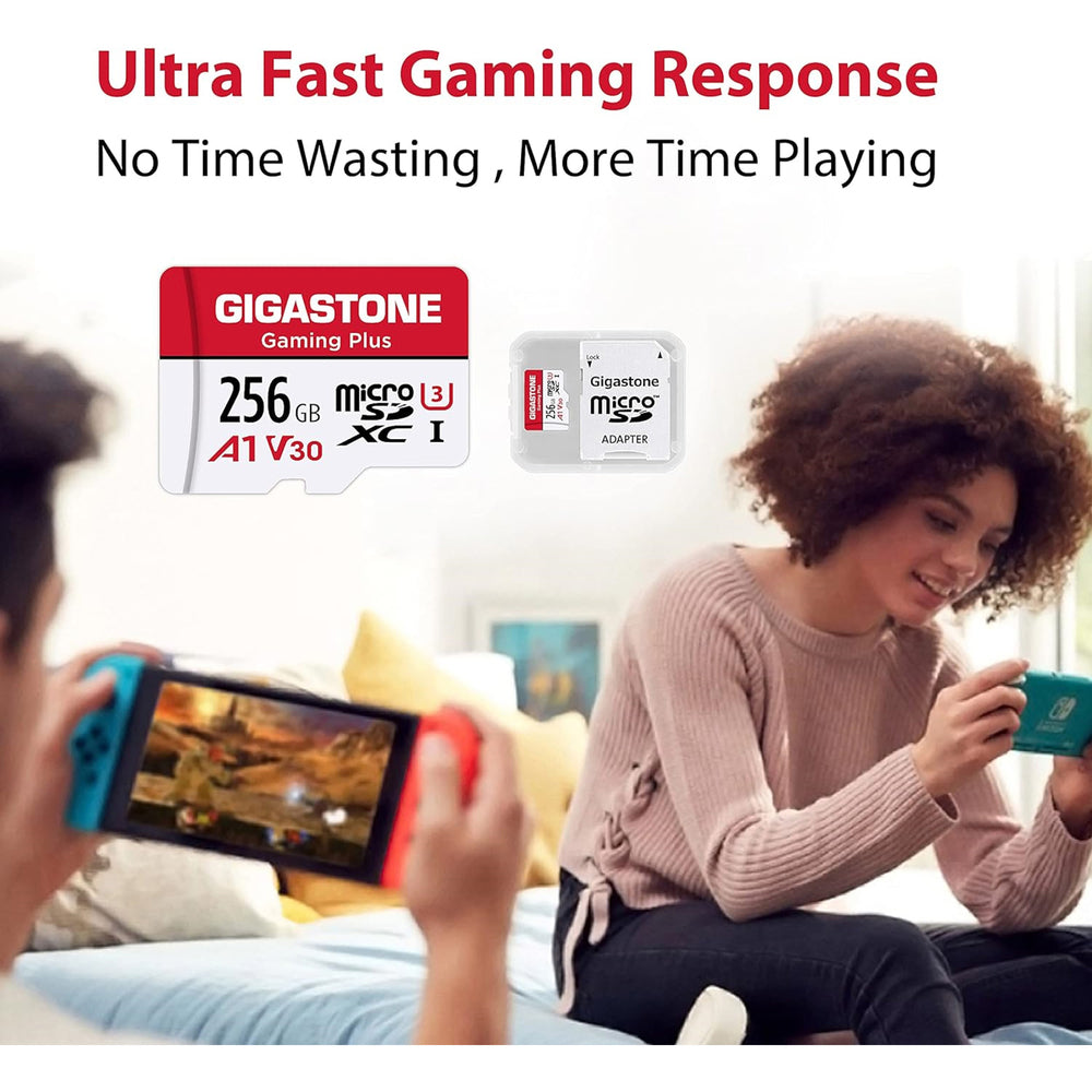 Gigastone GS-2IN1-A1V30GAME-256GB-R MicroSD Card 256GB Gaming Plus A1V30 UltraHD Fast