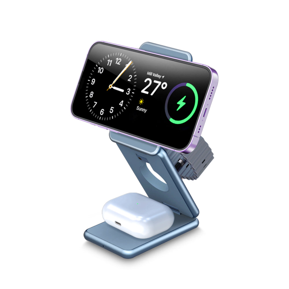 Gigastone GS-WP-9330G-1-R Wireless Charging Station with Magnetic Alignment